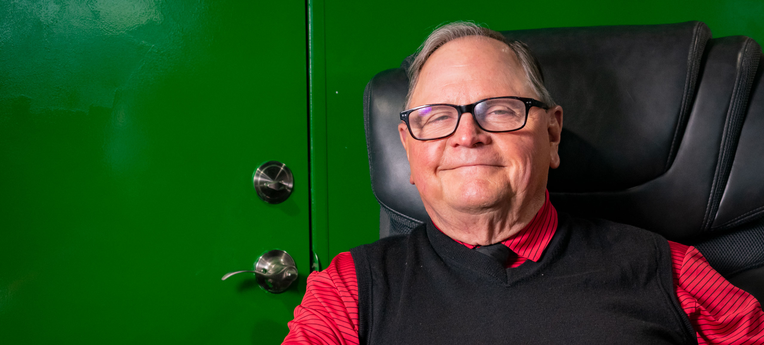 Bill Cook in His Office
